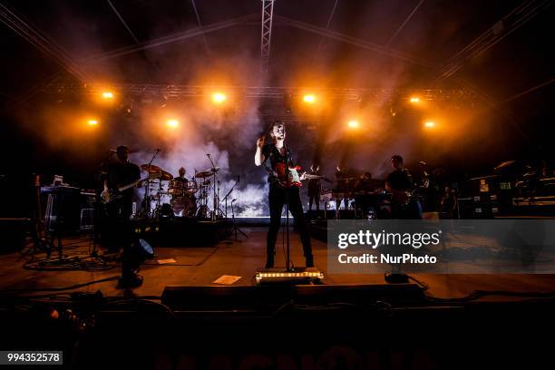 The english singer and song-writer James Bay performing live at Unaltrofestival 2018 Circolo Magnolia Segrate, Milan, Italy, on 8 July 2018.