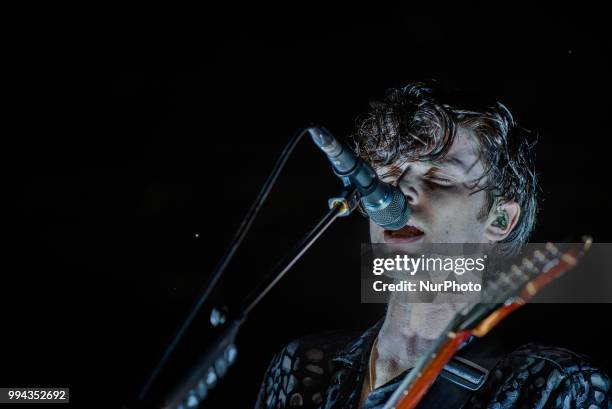 The english singer and song-writer James Bay performing live at Unaltrofestival 2018 Circolo Magnolia Segrate, Milan, Italy, on 8 July 2018.