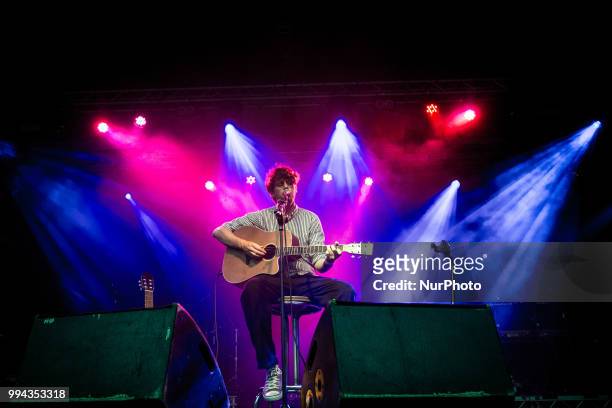 The swedish singer and song-writer Albin Lee Meldau performing live at Unaltrofestival 2018 At Circolo Magnolia Segrate in Milan, Italy, on 8 July...