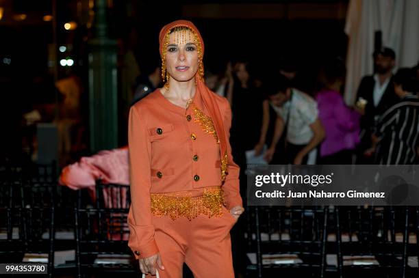 Raquel Sanchez Silva is seen at the Palomo Spain Show during Mercedes-Benz Fashion Week Madrid Spring/Summer 2019 at Museo de Ciencias Naturales on...