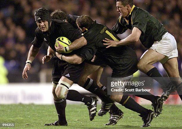Troy Flavell of the All Blacks in action during the Tri Nations match between New Zealand and South Africa played at Eden Park in Auckland, New...