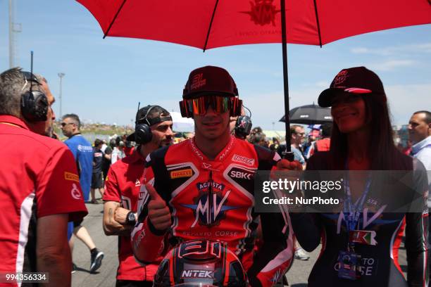 Jordi Torres ESP MV Agusta 1000 F4 MV Agusta Reparto Corse during the Motul FIM Superbike Championship - Italian Round Sunday race during the World...