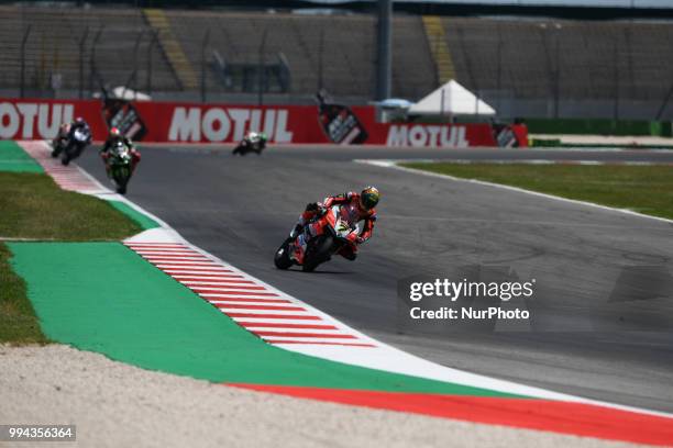 Chaz Davies GBR Ducati Panigale R Aruba.it Racing - Ducati during the Motul FIM Superbike Championship - Italian Round Sunday race during the World...