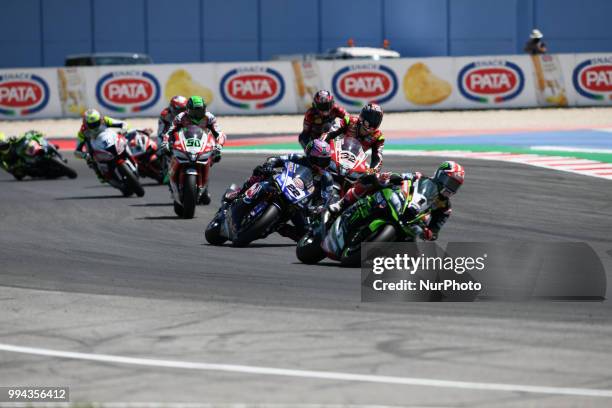 Jonathan Rea GBR Kawasaki ZX-10RR Kawasaki Racing Team WorldSBK during the Motul FIM Superbike Championship - Italian Round Sunday race during the...