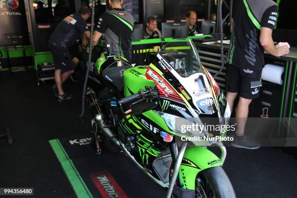 Jonathan Rea GBR Kawasaki ZX-10RR Kawasaki Racing Team WorldSBK during the Motul FIM Superbike Championship - Italian Round Sunday race during the...