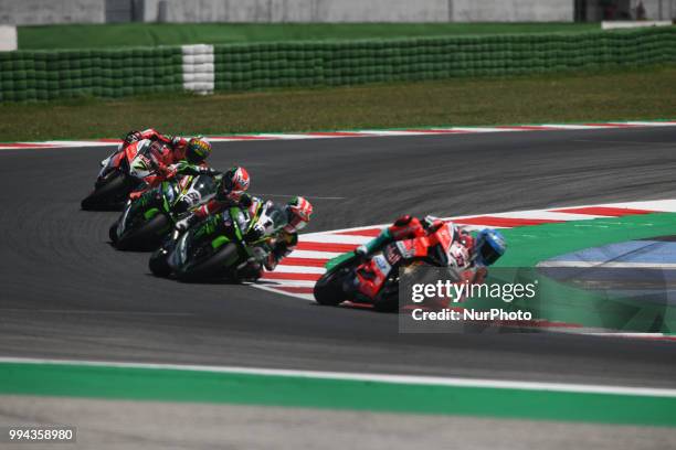 Jonathan Rea GBR Kawasaki ZX-10RR Kawasaki Racing Team WorldSBK during the Motul FIM Superbike Championship - Italian Round Sunday race during the...