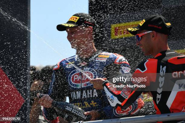 Marco Melandri ITA Ducati Panigale R Aruba.it Racing - Ducati during the Motul FIM Superbike Championship - Italian Round Sunday race during the...