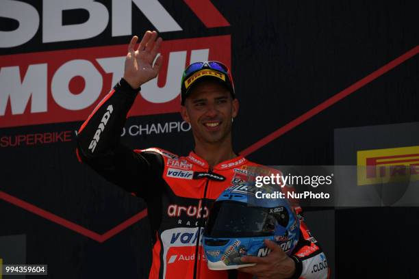 Marco Melandri ITA Ducati Panigale R Aruba.it Racing - Ducati during the Motul FIM Superbike Championship - Italian Round Sunday race during the...