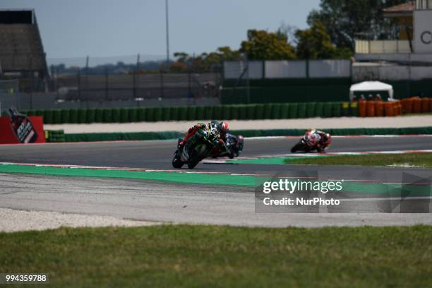 Tom Sykes GBR Kawasaki ZX-10RR Kawasaki Racing Team WorldSBK during the Motul FIM Superbike Championship - Italian Round Sunday race during the World...