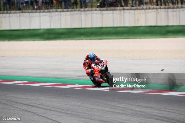 Marco Melandri ITA Ducati Panigale R Aruba.it Racing - Ducati during the Motul FIM Superbike Championship - Italian Round Sunday race during the...