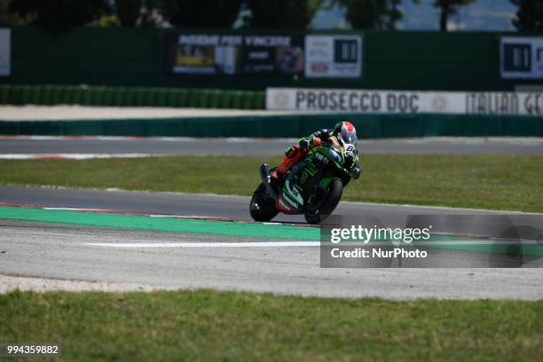 Tom Sykes GBR Kawasaki ZX-10RR Kawasaki Racing Team WorldSBK during the Motul FIM Superbike Championship - Italian Round Sunday race during the World...