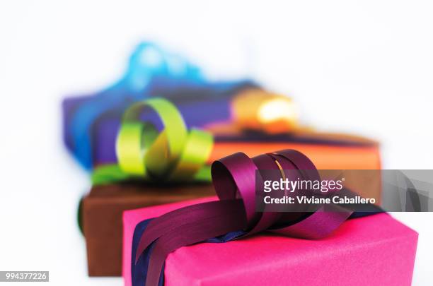 colorful gifts - viviane caballero stock pictures, royalty-free photos & images
