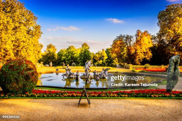 waddesdon manor gardens - waddesdon manor stock pictures, royalty-free photos & images