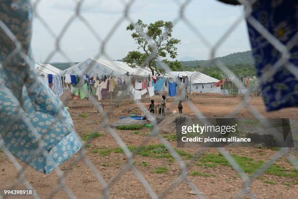 South Sudanese refugees can be seen at the refugee settlement in Imvepi, Uganda, 27 June 2017. More than two million people have fled the civil war...