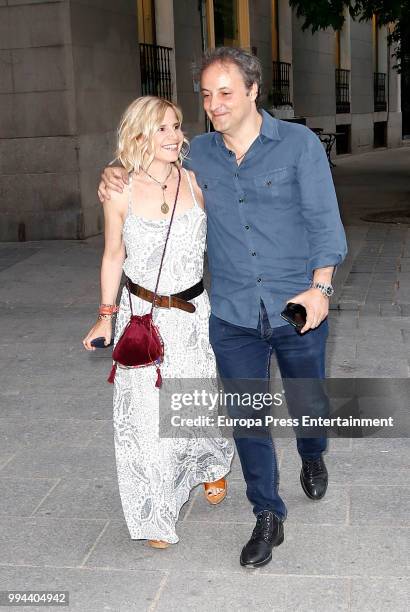 Eugenia Martinez de Irujo and Narcis Rebollo attend Miguel Rios concert on July 6, 2018 in Madrid, Spain.