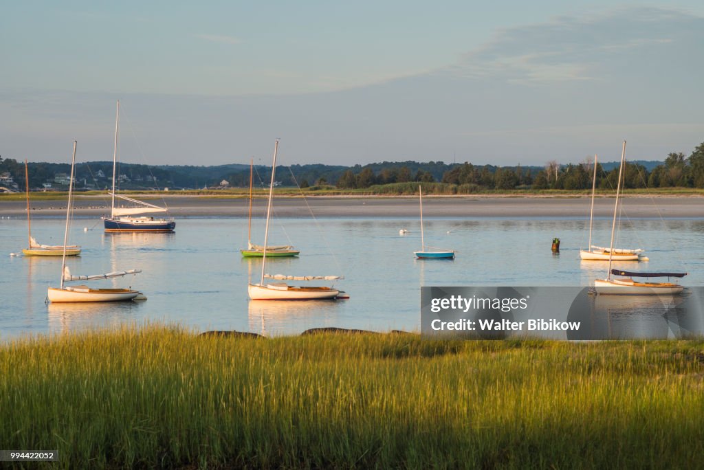 Massachusetts, Gloucester, Annisquam River and boats