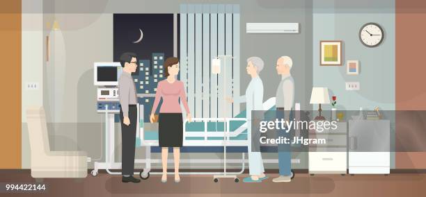 hospital room - ringer stock illustrations