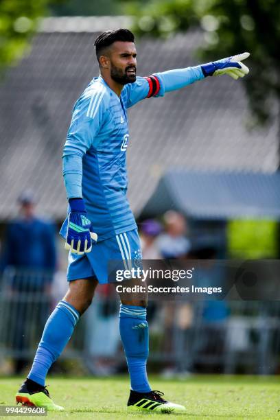 Benjamin van Leer of Ajax during the Club Friendly match between Ajax v FC Nordsjaelland at the Sportpark Putter Eng on July 7, 2018 in Putten...