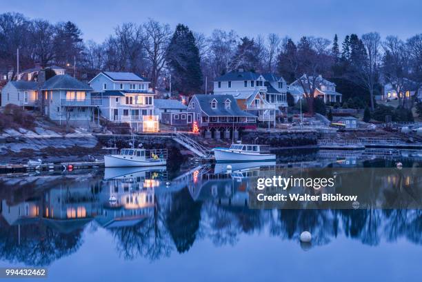 massachusetts, gloucester, lobster cove, winter - gloucester estados unidos fotografías e imágenes de stock