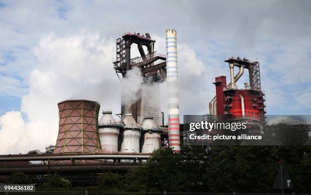 Furnace at the ThyssenKrupp steelworks in Duisburg, Germany, 20 September 2017. ThyssenKrupp and Tata Steel have signed a declaration of intent for a...