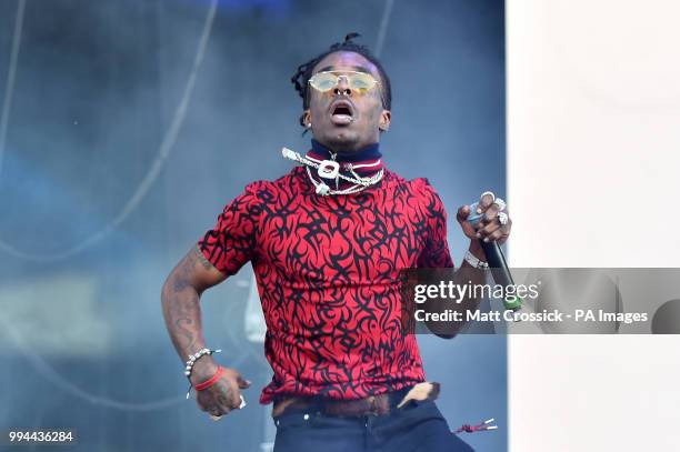 Lil Uzi Vert performing on the third day of the Wireless Festival, in Finsbury Park, north London. PRESS ASSOCIATION Photo. Picture date: Sunday July...