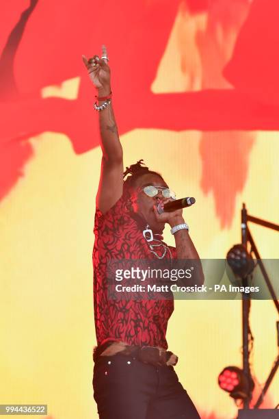 Lil Uzi Vert performing on the third day of the Wireless Festival, in Finsbury Park, north London. PRESS ASSOCIATION Photo. Picture date: Sunday July...