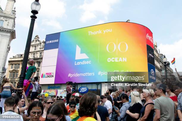 Piccadilly Lights owner Landsec led the celebrations in Piccadilly Circus by filling the largest single display screen in Europe with Pride joy and...