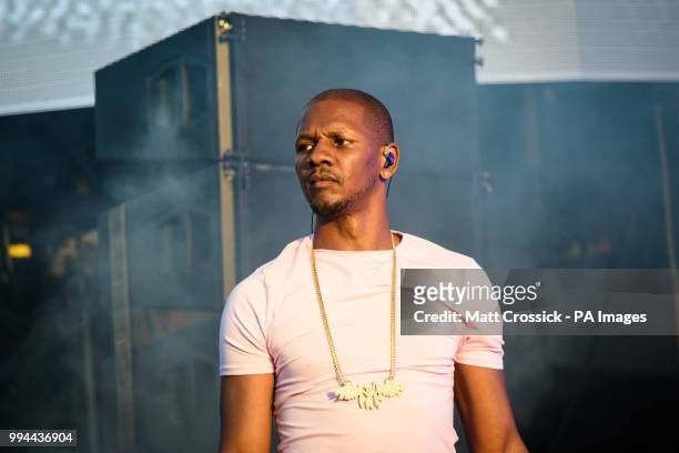 Giggs performing on the third day of the Wireless Festival, in Finsbury Park, north London. PRESS ASSOCIATION Photo. Picture date: Sunday July 8th,...