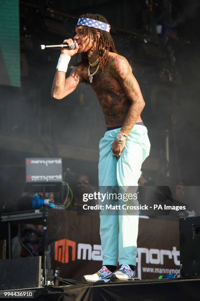 Swae Lee of Rae Sremmurd performing on the third day of the Wireless Festival, in Finsbury Park, north London. PRESS ASSOCIATION Photo. Picture date:...