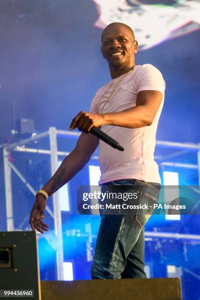 Giggs performing on the third day of the Wireless Festival, in Finsbury Park, north London. PRESS ASSOCIATION Photo. Picture date: Sunday July 8th,...