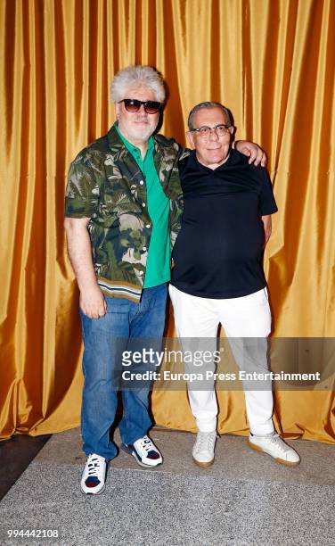 Pedro Almodovar is seen at the Palomo Spain show at Mercedes Benz Fashion Week Madrid Spring/ Summer 2019 on July 8, 2018 in Madrid, Spain. On July...