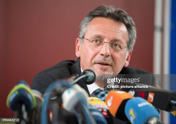 Criminal Counsellor Rolf Straub, head of the Criminal Investigation Department Rottweil, speaks during a press conference after the arrest of an...