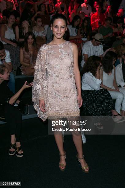 Jana Perez attends the Malne fashion show at Mercedes Benz Fashion Week Madrid Spring/ Summer 2019 on July 9, 2018 in Madrid, Spain. On July 9, 2018...