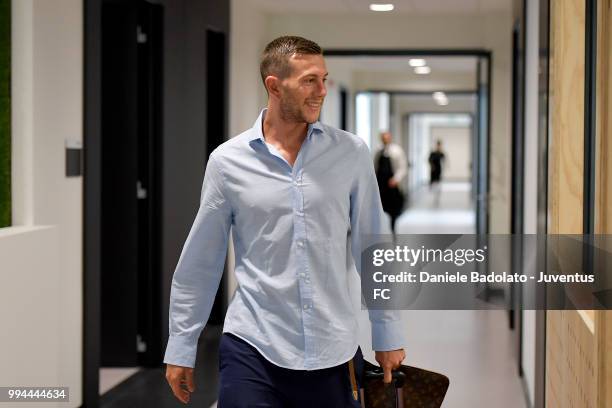 Federico Bernardeschi attends a Juventus training session at Juventus Training Center on July 9, 2018 in Turin, Italy.