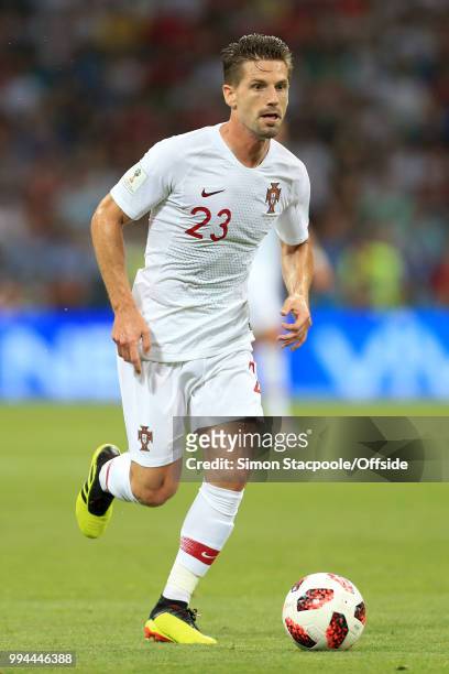 Adrien Silva of Portugal in action during the 2018 FIFA World Cup Russia Round of 16 match between Uruguay and Portugal at the Fisht Stadium on June...