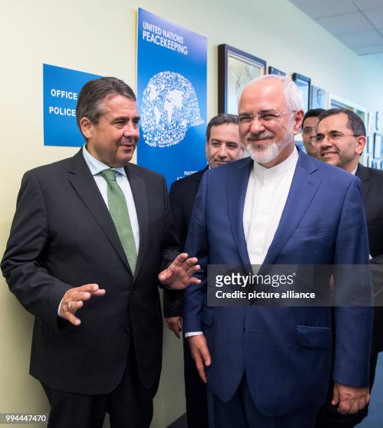 German Foreign Minister Sigmar Gabriel and his Iranian counterpart Mohammad Javad Zarif meet on the occasion of the United Nations General Assembly...