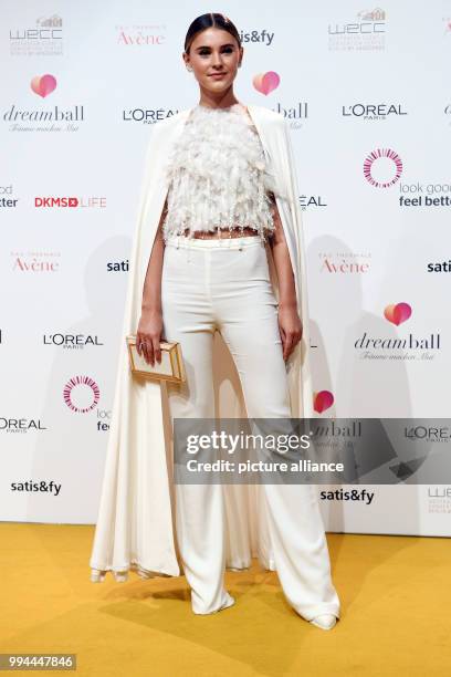 Model Stefanie Giesinger attends the Dreamball Benefit Gala in Berlin, Germany, 20 September 2017. Photo: Maurizio Gambarini/dpa