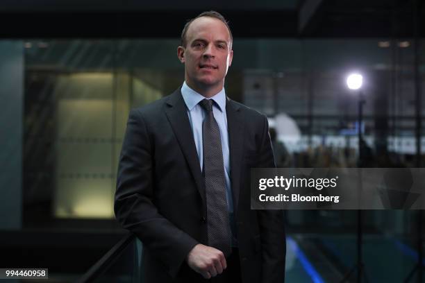 Dominic Raab, Conservative Party candidate for Esher and Walton, poses for a photograph following a Bloomberg Television interview in London, U.K.,...