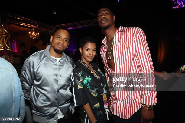 Mack Wilds, Teyana Taylor, and Iman Shumpert attend the 2018 Essence Festival - Day 3 on July 8, 2018 in New Orleans, Louisiana.