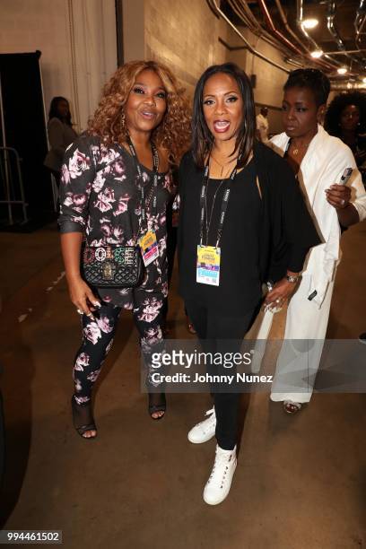 Mona Scott-Young and MC Lyte attend the 2018 Essence Festival - Day 3 on July 8, 2018 in New Orleans, Louisiana.