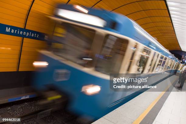 Metro train in the subway system in Munich, Germany, 21 September 2017. A 37-year-old man is on trial for the grievous bodily harm resulting in...