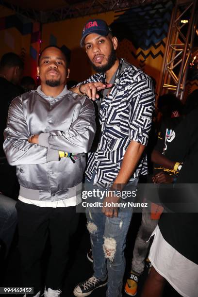 Mack Wilds and Zack Kharbouch attend the 2018 Essence Festival - Day 3 on July 8, 2018 in New Orleans, Louisiana.