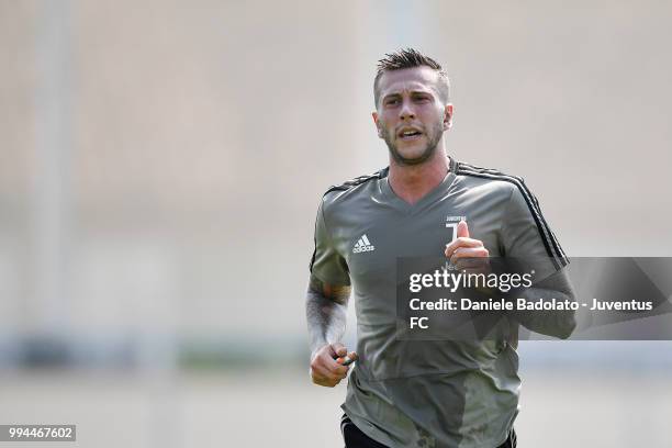 Federico Bernardeschi during a Juventus training session at Juventus Training Center on July 9, 2018 in Turin, Italy.