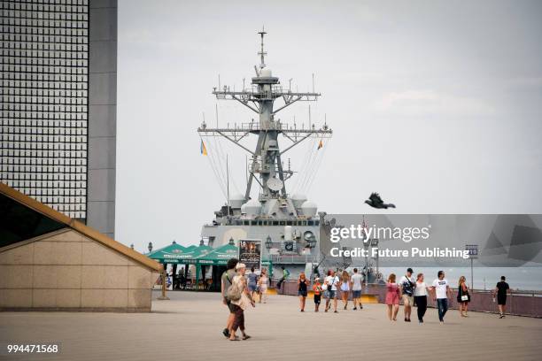 The USS Porter , an Arleigh Burke-class destroyer of the United States Navy, is pictured at the Maritime Terminal, Odesa, southern Ukraine, July 8,...