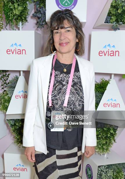 Christiane Amanpour attends the evian Live Young Suite at The Championship at Wimbledon on July 9, 2018 in London, England.