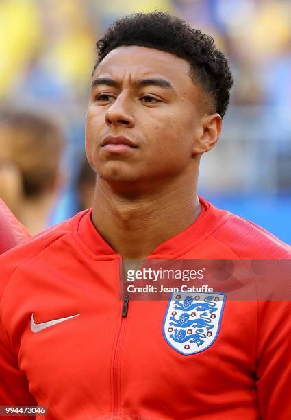 Jesse Lingard of England during the 2018 FIFA World Cup Russia Quarter Final match between Sweden and England at Samara Arena on July 7, 2018 in...