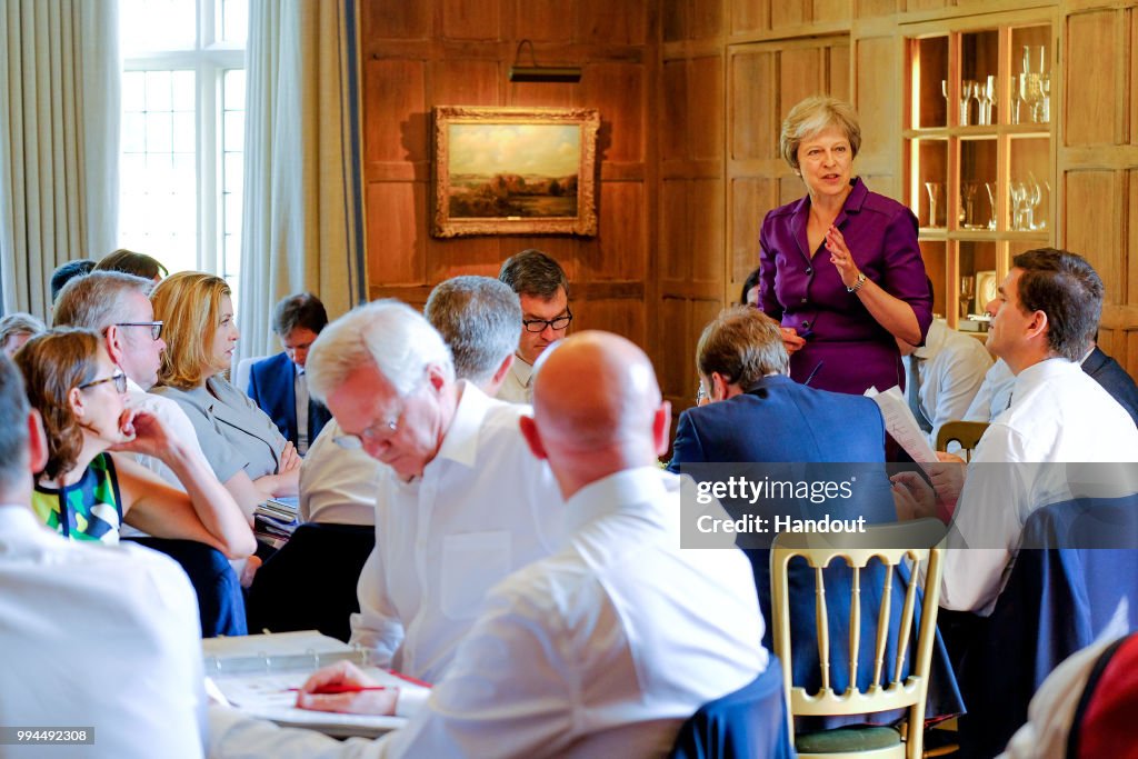 Theresa May Holds Crunch Brexit Summit At Chequers