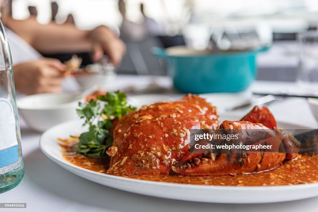 Lobster in outdoor restaurant