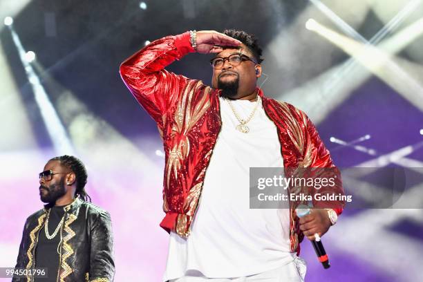 Dave Hollister of Blackstreet performs onstage during the 2018 Essence Festival at the Mercedes-Benz Superdome on July 8, 2018 in New Orleans,...
