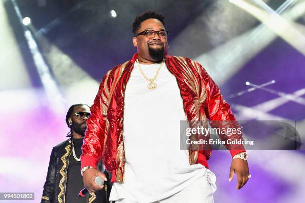 Dave Hollister of Blackstreet performs onstage during the 2018 Essence Festival at the Mercedes-Benz Superdome on July 8, 2018 in New Orleans,...